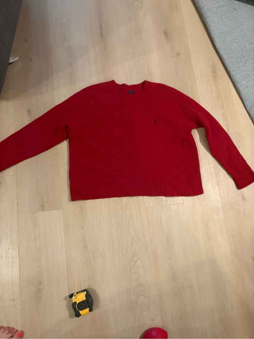 Polo by Ralph Lauren Men’s Red wool vintage sweater